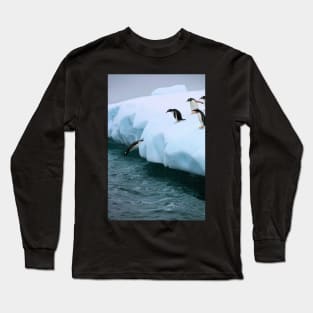 Gentoo penguins going for fishing Long Sleeve T-Shirt